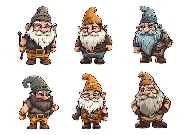 Vector dwarf vector design illustration isolated on white background