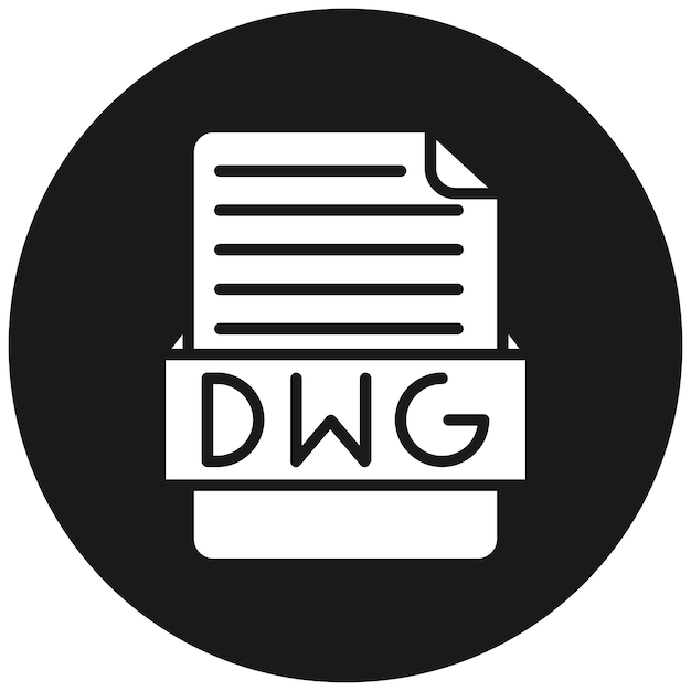 Vector dwg vector icon can be used for file formats iconset