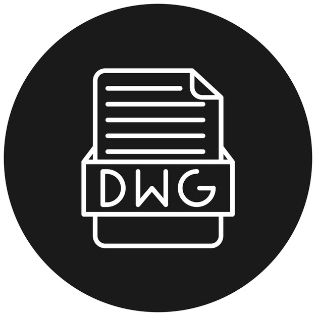 Vector dwg vector icon can be used for file formats iconset