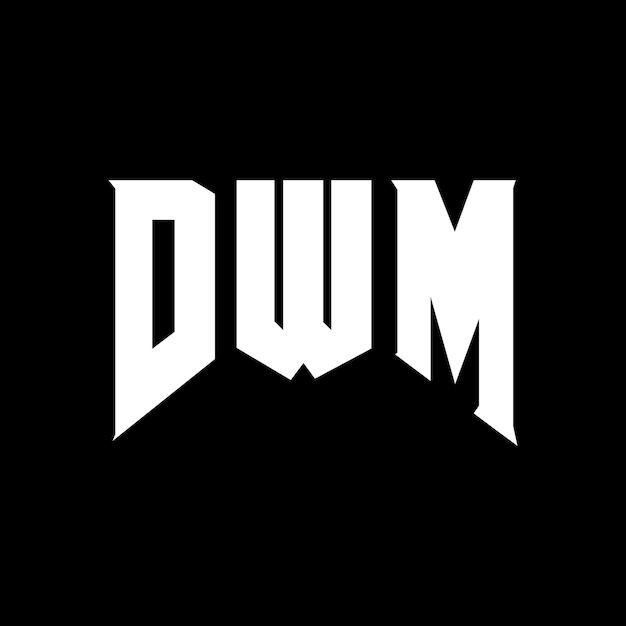 DWM シンボル デザイン 黒と白の色の組み合わせ DWM デザイン ベクトル DWM デズイン DWM アイコン DWM アルファベット DWM タイポグラフィー