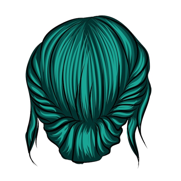 Vector dye hair illustration