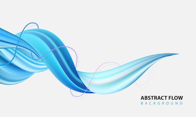 Vector dynamic abstract blue color fluid background