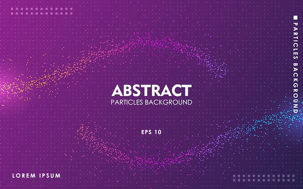 Dynamic abstract color particles background