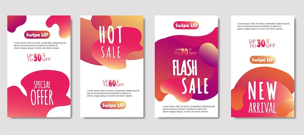 Dynamic abstract fluid mobile for sale banners Sale banner template design Mega sale special offer set design for flyer gift card Poster on wall coverbook banner social media