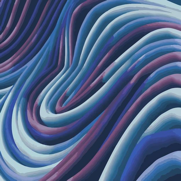 Dynamic abstract geometric illustration featuring wavy undulating background
