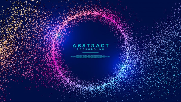 Dynamic abstract liquid circle particles background.