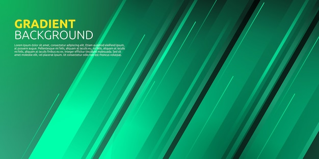 Dynamic abstract shape and gradient of green background