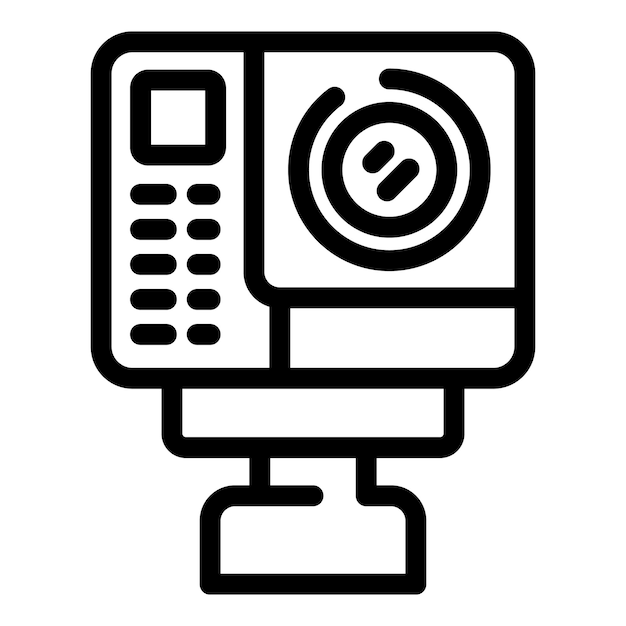 Vector dynamic action camcorder icon outline vector