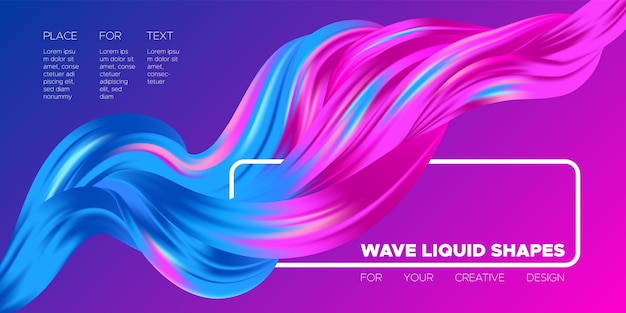 Dynamic background with abstract 3d wave shapes