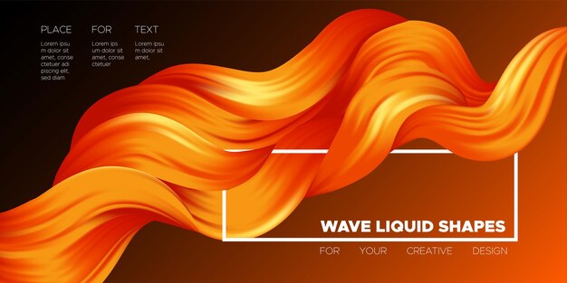 Dynamic background with abstract 3d wave shapes