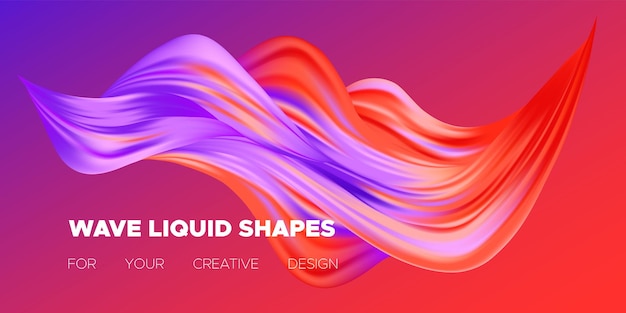 Dynamic background with abstract 3d wave shapes