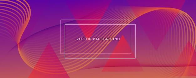 Dynamic background with abstract geometric shapes and wave lines