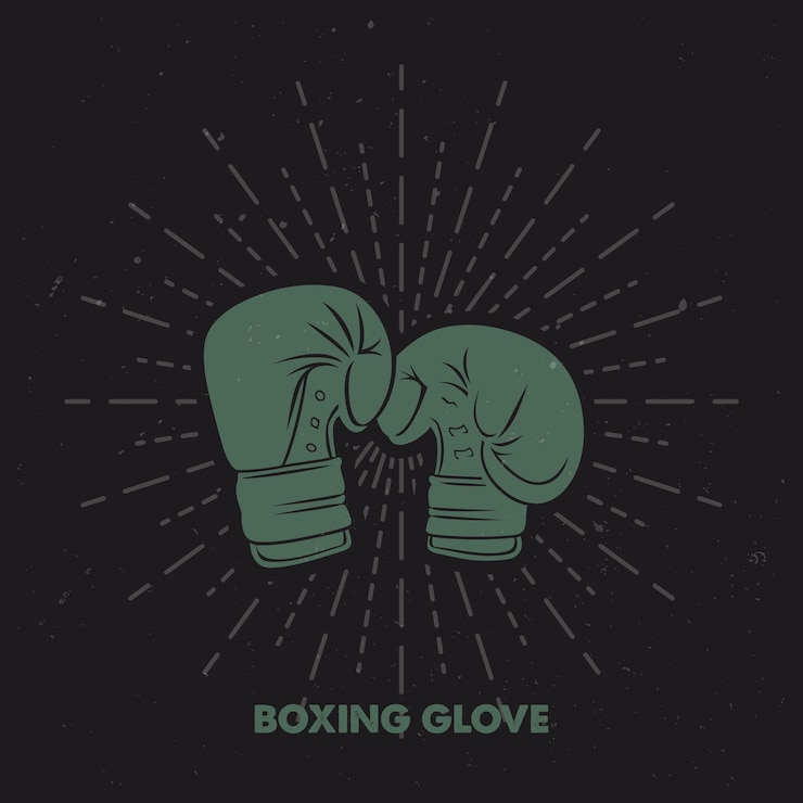 Vector dynamic boxing glove vector