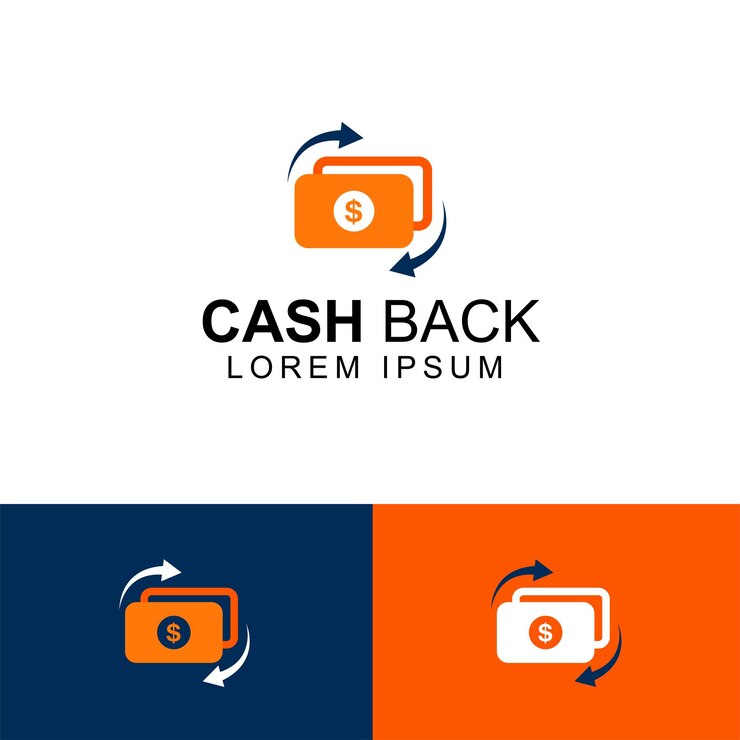 Vector dynamic cashback icon fully customizable logo symbol ready for free download