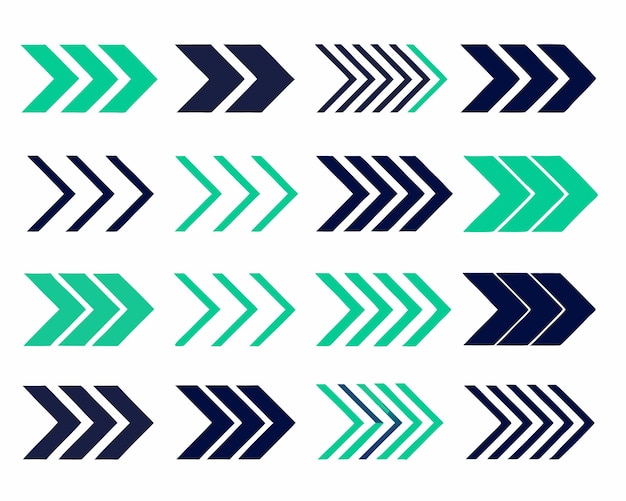 Dynamic Chevron Patterns Een collectie van richtingspijlontwerpen