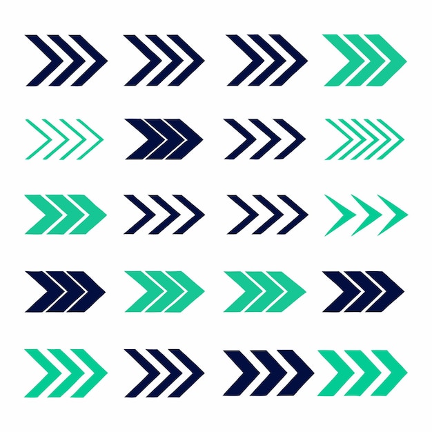 Dynamic Chevron Patterns Een collectie van richtingspijlontwerpen
