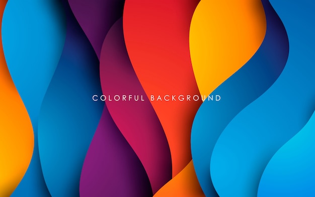 Dynamic color fluid shape background