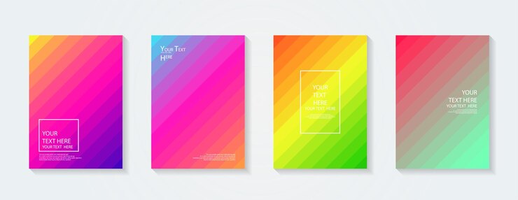Vector dynamic colorful gradients future geometric patterns colors full placard poster template