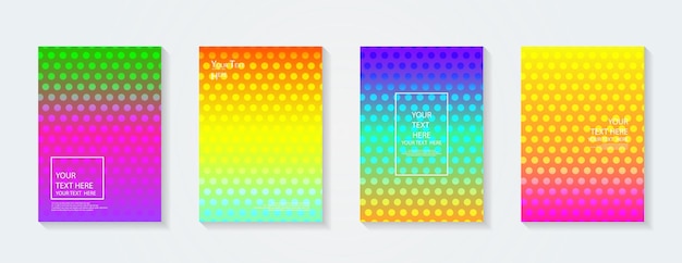 Dynamic colorful gradients future geometric patterns colors full placard poster template