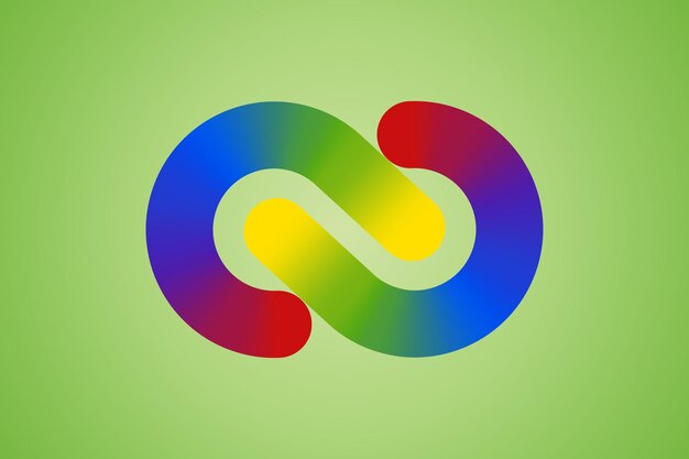 Vector dynamic colorful infinity logo concept