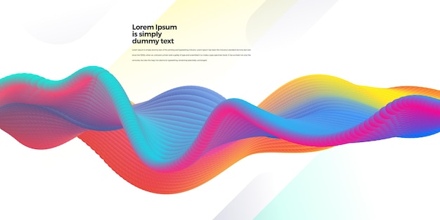 dynamic colorful particle wave background