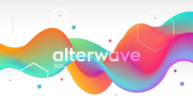 Dynamic colorful particle wave background