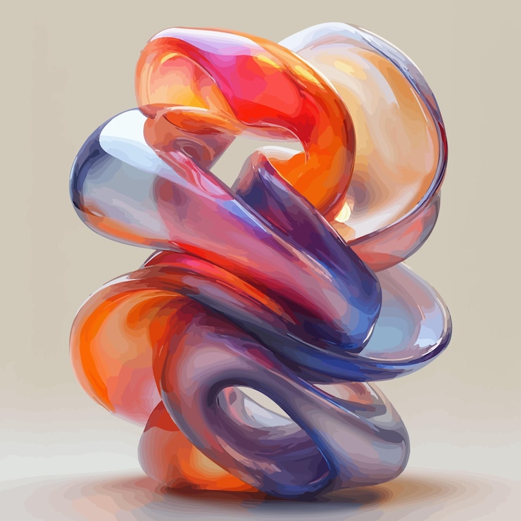 Vector the dynamic curves and glasslike textures create a modern fluid design that exudes energy and moti