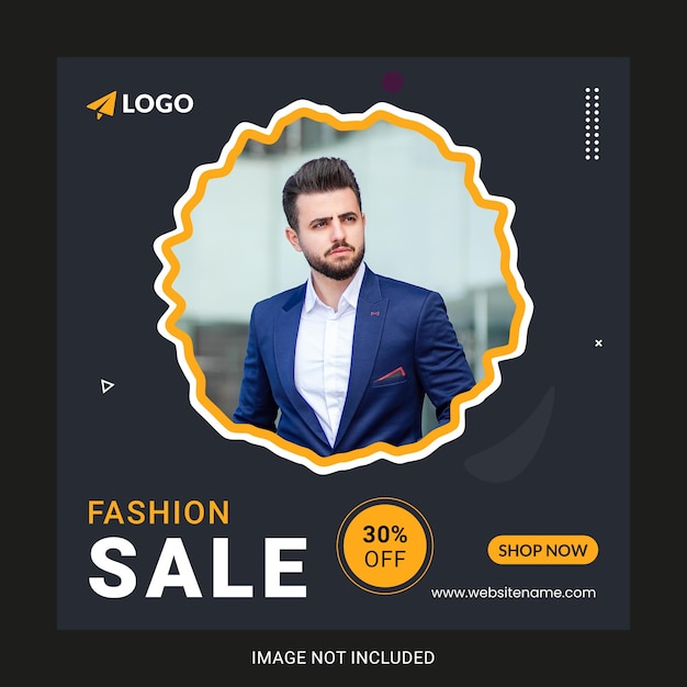 Dynamic fashion sale social media Facebook banner post template