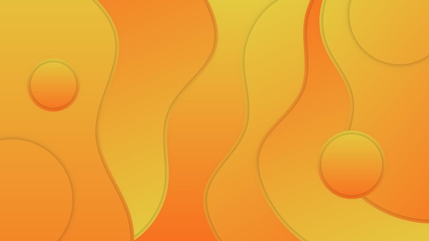 Dynamic fluid orange geometric with colorful gradient background