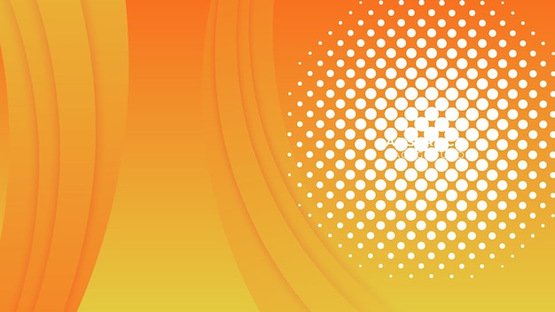 Dynamic fluid orange geometric with colorful gradient background