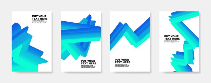 Vector dynamic fluid shapes and liquid abstract gradient background blue color