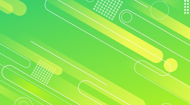 Dynamic Geometric Abstract with Green and Yellow Gradients