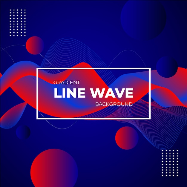 Dynamic gradient line wave background design