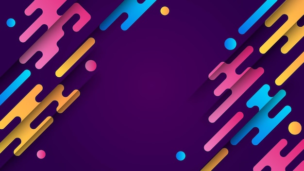 Dynamic gradient with colorful shape abstract design background
