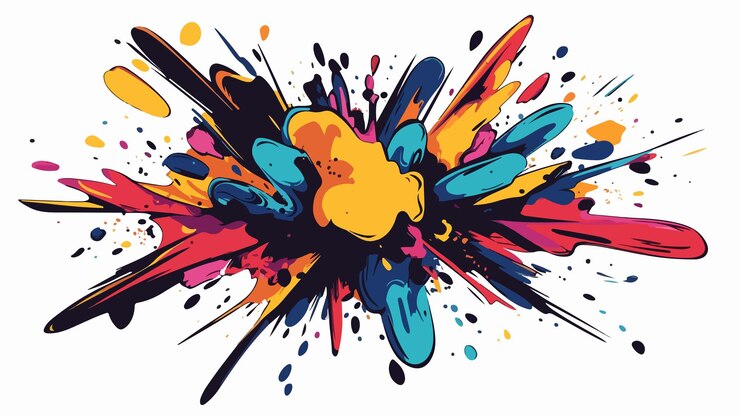 Vector dynamic graffiti art comicstyle explosion vector illustration