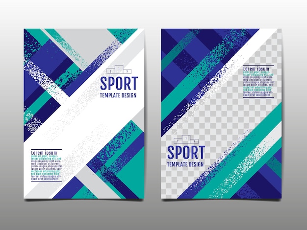 Dynamic grunge sport background set abstract