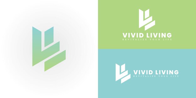 ダイナミックなロゴデザインには,VLのイニシャルがクリエイティブにスタイライズされた上向きの矢印に統合されています.