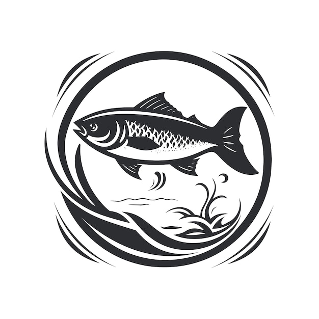 Vector dynamic marlin sportfishing emblem vector for competitive angling and marine themes