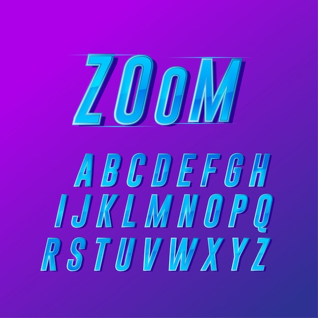 Dynamic modern 3D effect font design