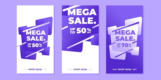 Dynamic modern fluid for mega sale banners mega sale banner template design. mega sale special offer