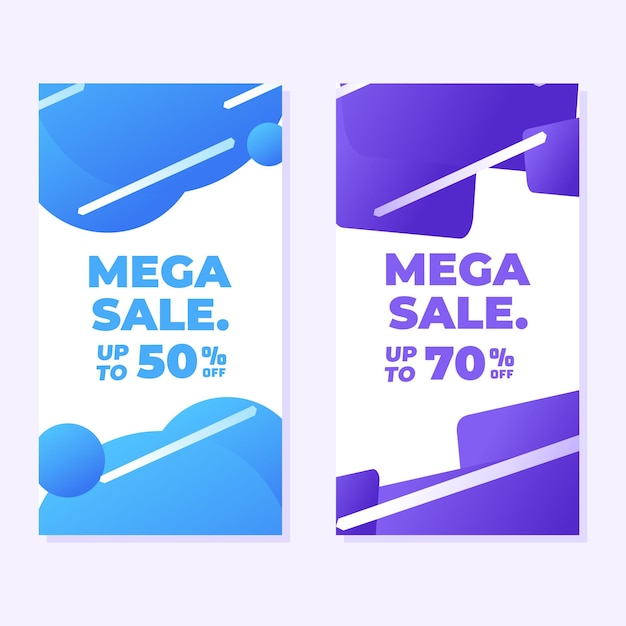 Dynamic modern fluid for mega sale banners mega sale banner template design. mega sale special offer