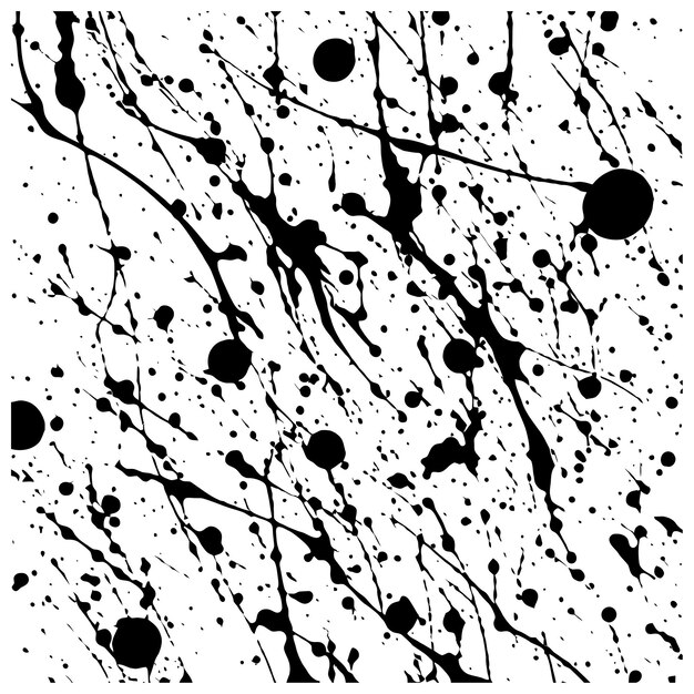 Dynamic Monochrome Ink Droplet Vector Illustration for High energy Art