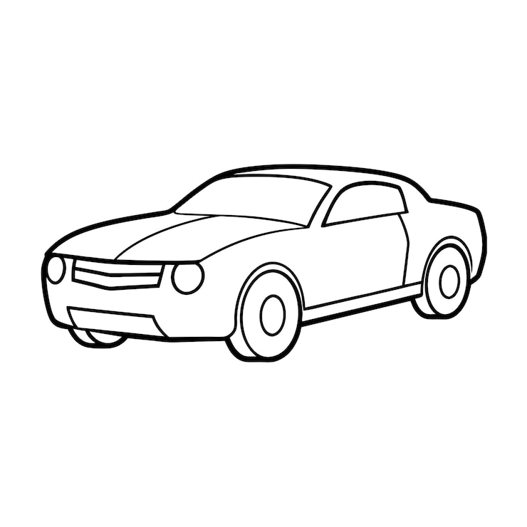 Вектор динамическая векторная иллюстрация мышечного автомобиля для дизайнерских проектов