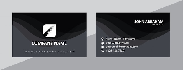 Dynamic natural black business card template