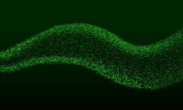 Dynamic particles. Digital flow. Smoke wave.