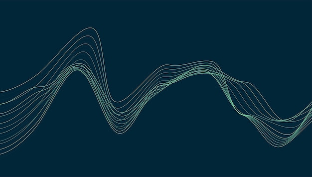 Onda sonora dinamica delle particelle che scorre sfondo dell'onda sonora