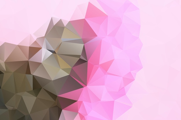 Dynamic polygons in a pink gradient background