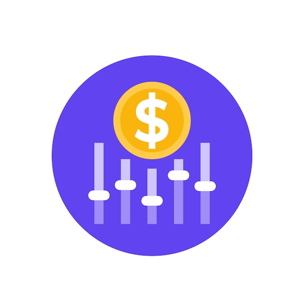 Dynamic pricing change price icon vector