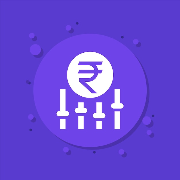 dynamic pricing icon with rupee