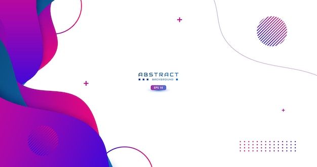 Dynamic purple and blue background with abstract round shape